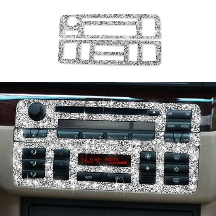 For BMW Series 3 E46 1999-2004 3pcs Car Center Control Panel Diamond Decoration Sticker, Left and...