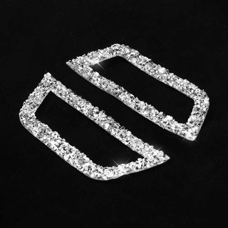For BMW Series 3 E46 1998-2005 Car Rear Seat Roof Air Outlet Diamond Decoration Sticker, Left and...