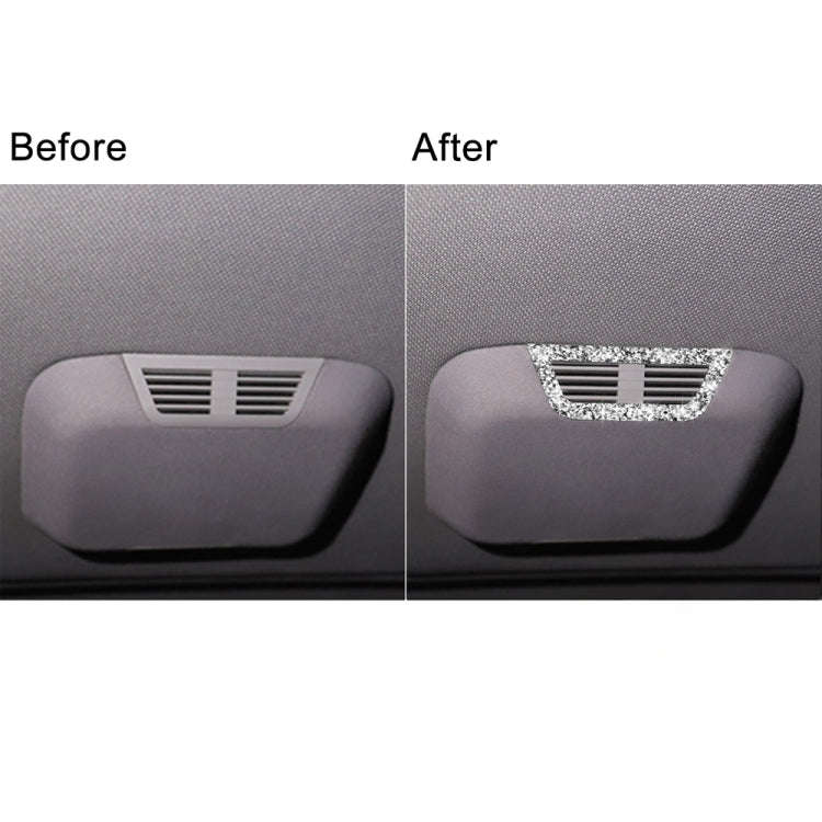 For BMW Series 3 E46 1998-2005 Car Rear Seat Roof Air Outlet Diamond Decoration Sticker, Left and...