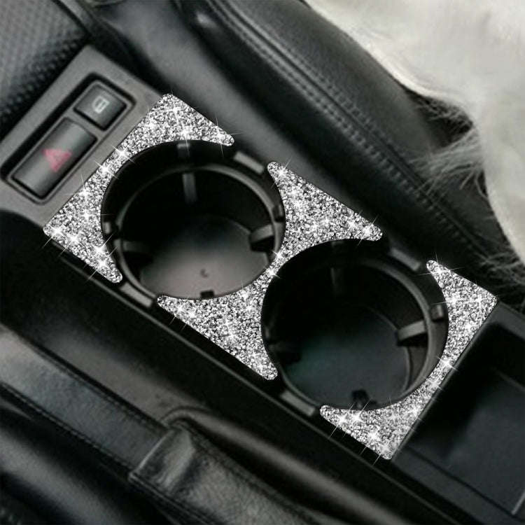 For BMW Series 3 E46 1998-2005 Car Water Cup Holder Panel Diamond Decoration Sticker, Left and Ri...
