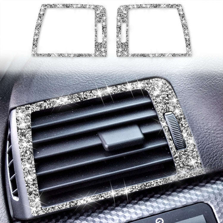 For BMW Series 3 E46 1998-2005 Car Left Right Air Outlet Diamond Decoration Sticker, Left and Rig...