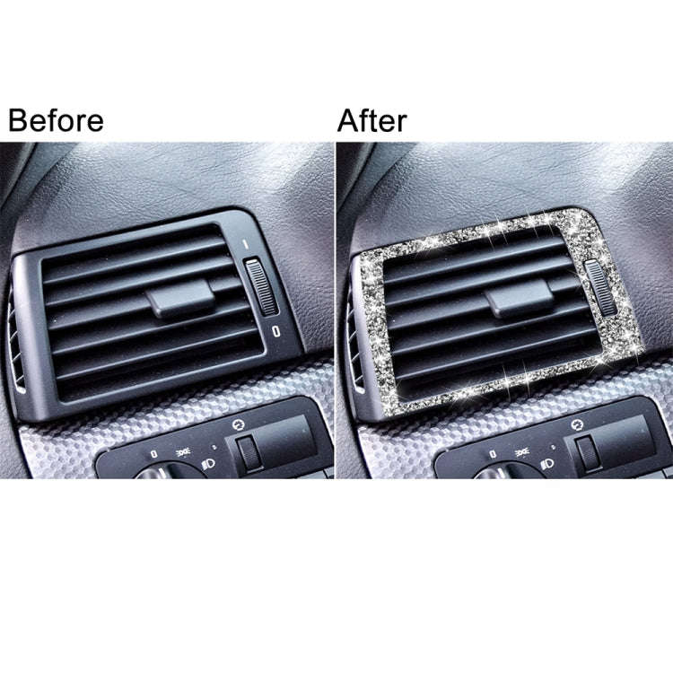 For BMW Series 3 E46 1998-2005 Car Left Right Air Outlet Diamond Decoration Sticker, Left and Rig...
