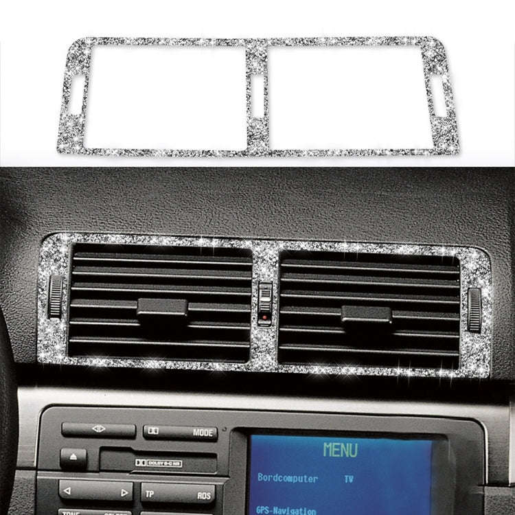 For BMW Series 3 E46 1998-2005 Car Middle Air Outlet Diamond Decoration Sticker, Left and Right D...
