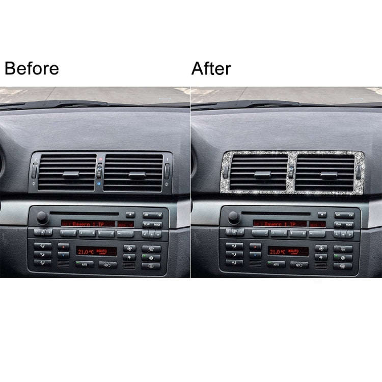 For BMW Series 3 E46 1998-2005 Car Middle Air Outlet Diamond Decoration Sticker, Left and Right D...