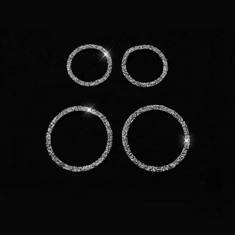 For BMW Series 3 E46 1998-2005 Car Horn Circle Diamond Decoration Sticker, Left and Right Drive
