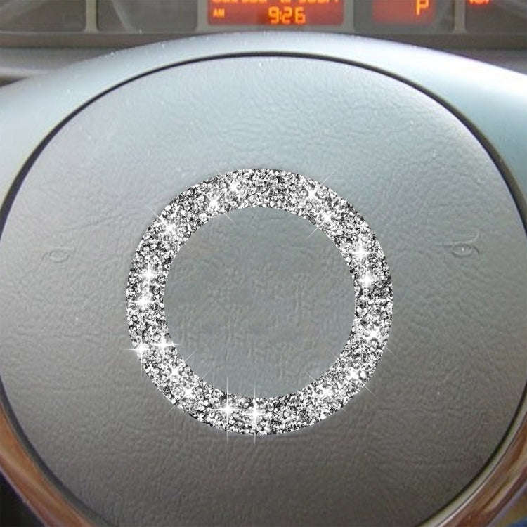 For BMW Series 3 E46 1998-2005 Car Steering Wheel Logo Circle Diamond Decoration Sticker, Left an...