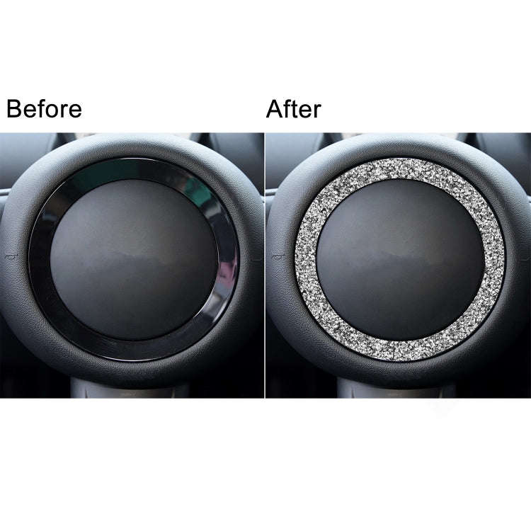 For BMW Mini R55 / R56 Car Steering Wheel R Chassis Diamond Decoration Sticker
