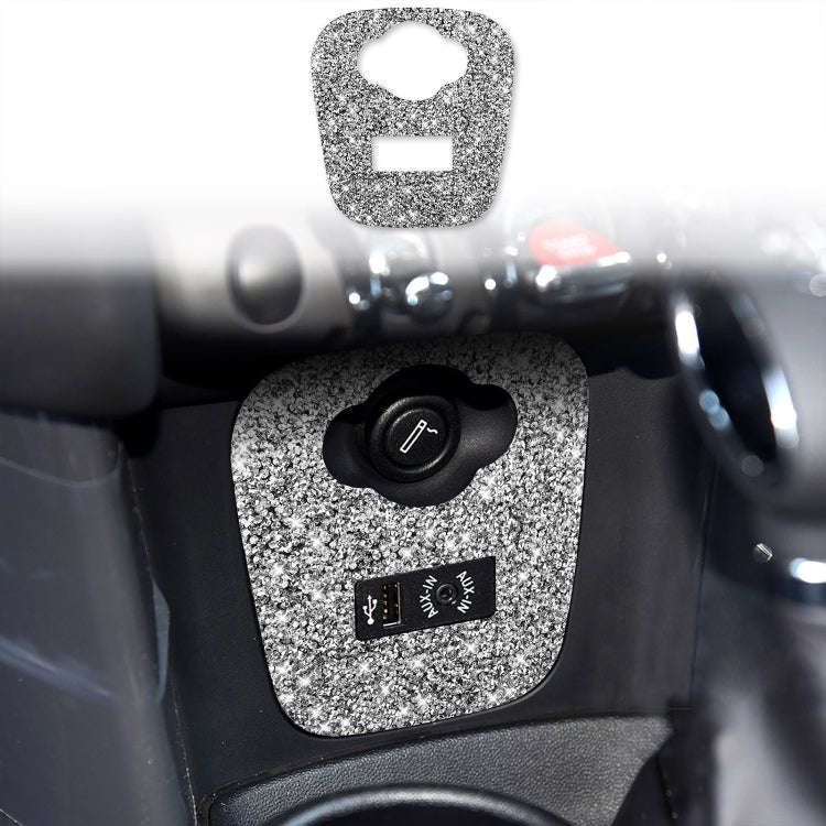 For BMW Mini Cooper F56 Car F Chassis Cigarette Lighter Cover Diamond Decoration Sticker