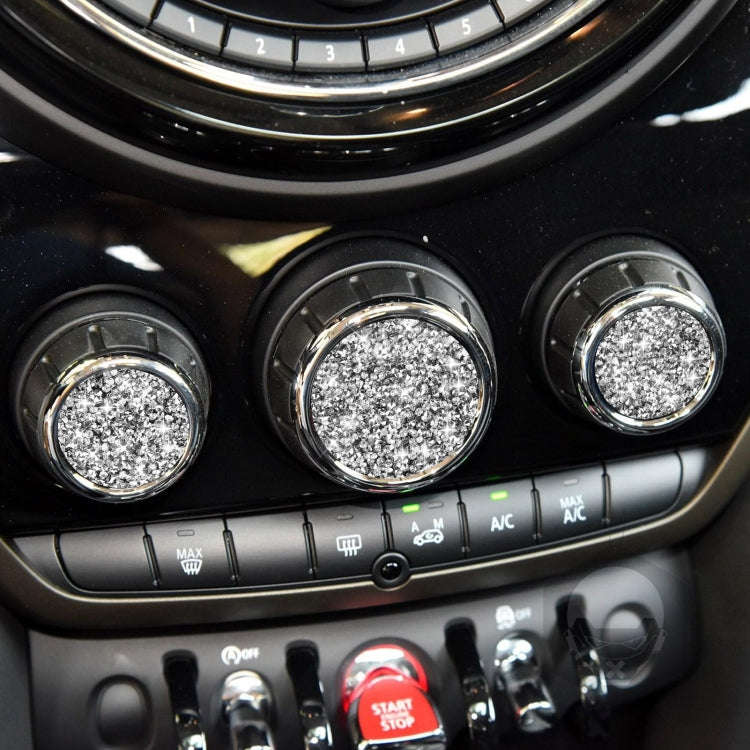For BMW Mini F55 / F56 Car Multimedia Knob Diamond Decoration Sticker