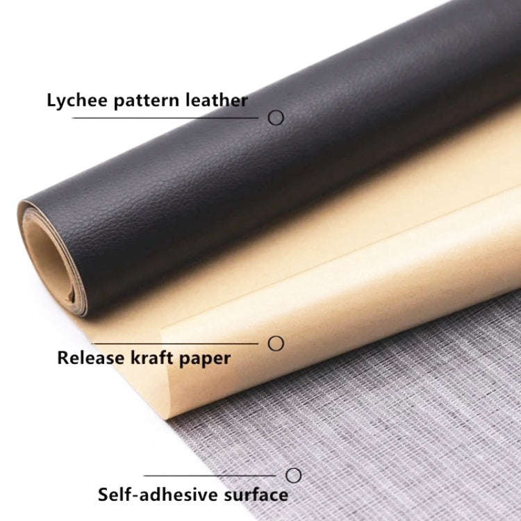 30 x 137cm Self Adhesive Leather for Sofa Repair Patch Car Seat PVC Leather Sticker(Red)