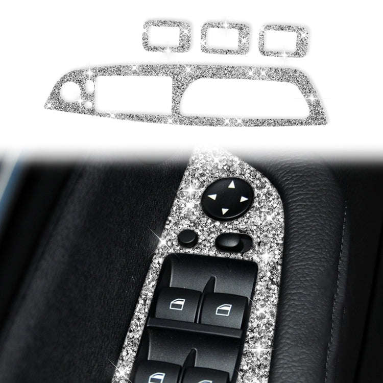 For BMW X5 E70 2008-2013 / X6 E71 2009-2014 Car Window Lift Panel Diamond Decoration Sticker, Hig...