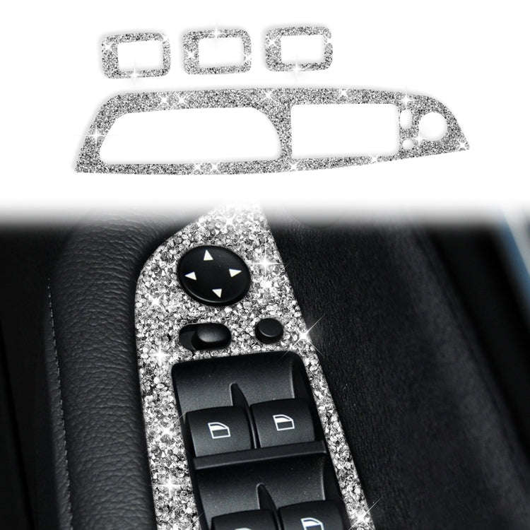 For BMW X5 E70 2008-2013 / X6 E71 2009-2014 Car Window Lift Panel Diamond Decoration Sticker, Hig...