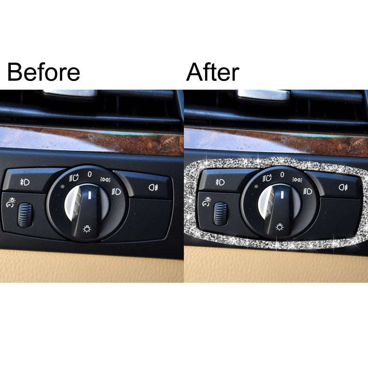 For BMW X5 E70 / X6 E71 2008-2013 Car Headlight Switch Frame Diamond Decoration Sticker, Left and...