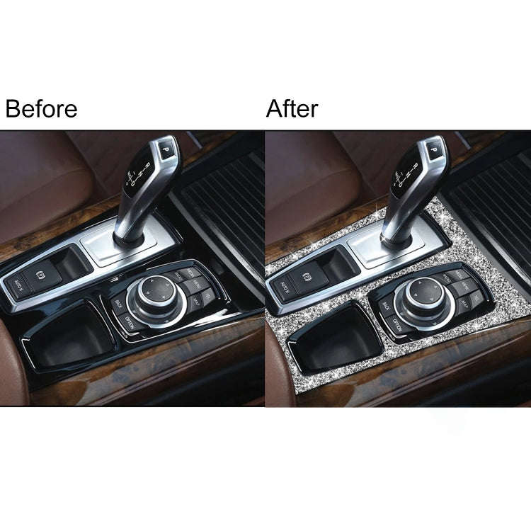 For BMW X5 E70 2008-2013 / X6 E71 2009-2014 Car Gear Panel Diamond Decoration Sticker, High Confi...
