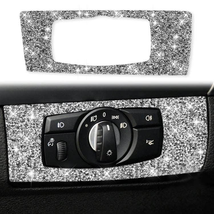 For BMW X5 E70 / X6 E71 2008-2013 Car Headlight Panel Diamond Decoration Sticker, Left Drive