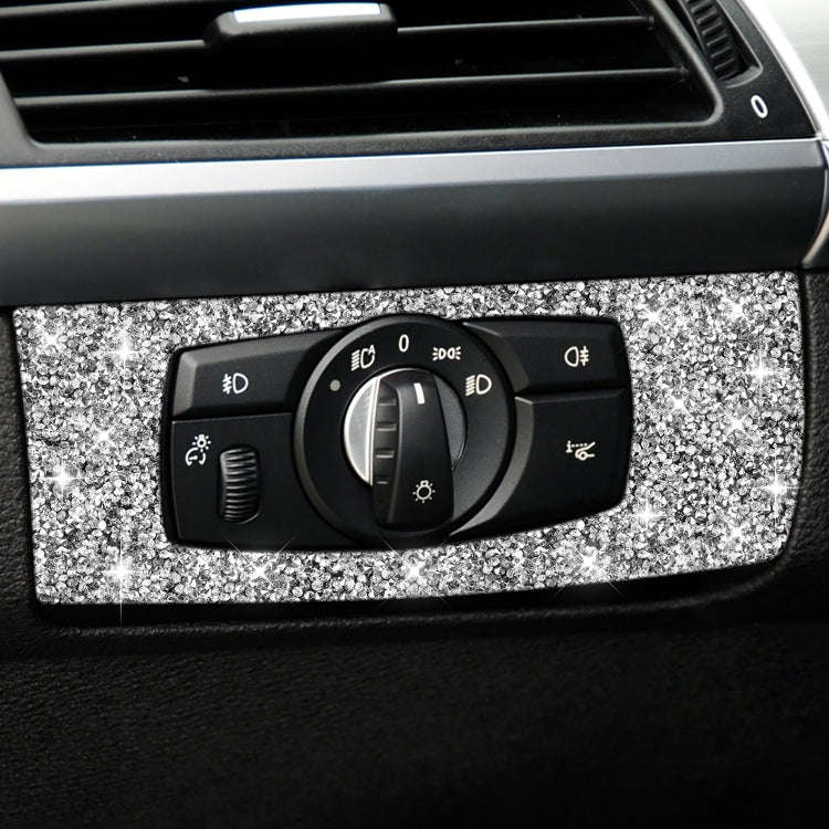 For BMW X5 E70 / X6 E71 2008-2013 Car Headlight Panel Diamond Decoration Sticker, Left Drive