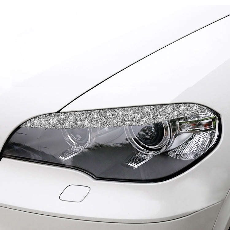 For BMW X5 E70 2010-2012 Car Light Eyebrow Diamond Decoration Sticker, Left and Right Drive