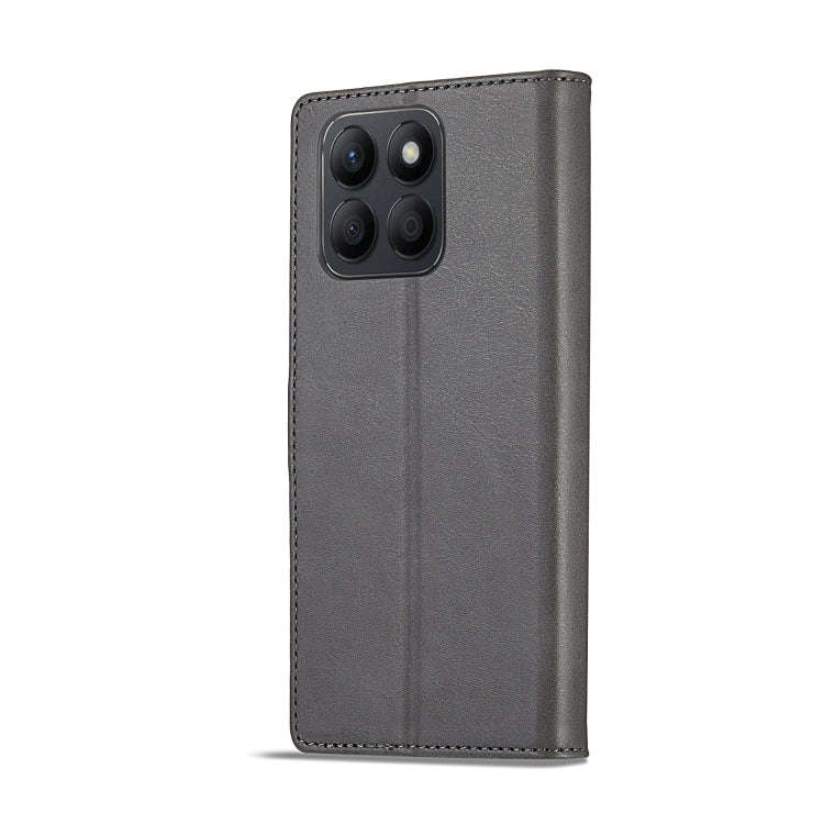 For Honor X8b LC.IMEEKE Calf Texture Leather Phone Case(Grey)