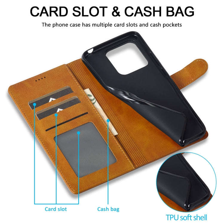 For Honor X8b LC.IMEEKE Calf Texture Leather Phone Case(Brown)