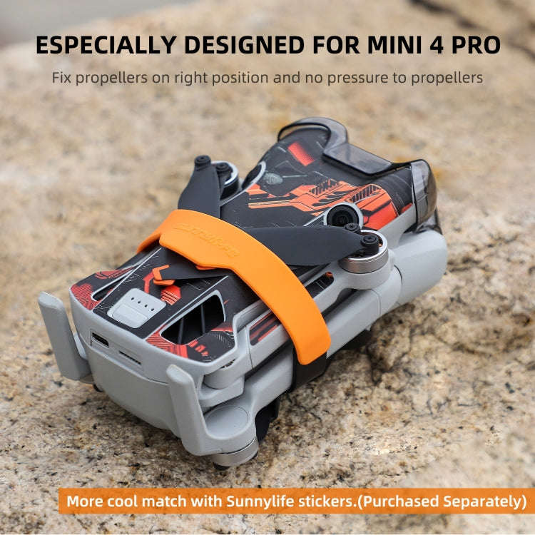For DJI Mini 4 Pro Sunnylife SJ711 Blade Holder Fixed Propeller Fixer Guard(Black)