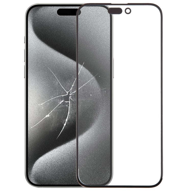 For iPhone 15 Pro Max Front Screen Outer Glass Lens with OCA Optically Clear Adhesive