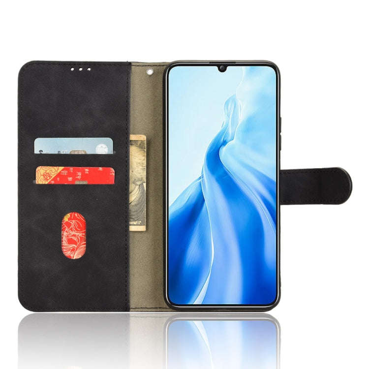 For Oukitel C51 Skin Feel Magnetic Flip Leather Phone Case(Black)