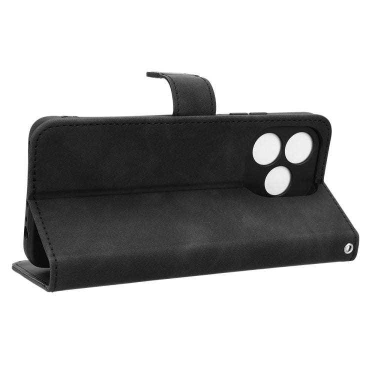 For Oukitel C51 Skin Feel Magnetic Flip Leather Phone Case(Black)