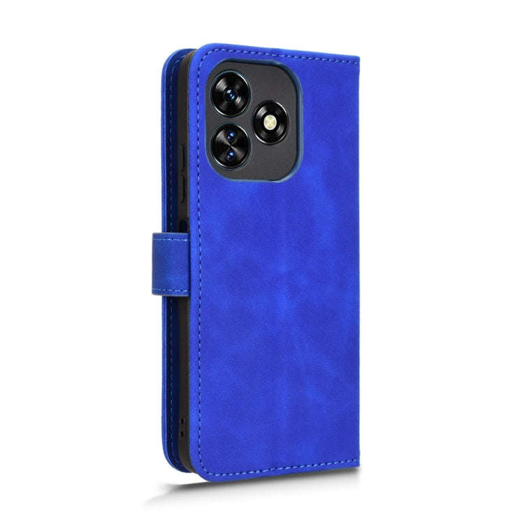 For Oukitel C51 Skin Feel Magnetic Flip Leather Phone Case(Blue)