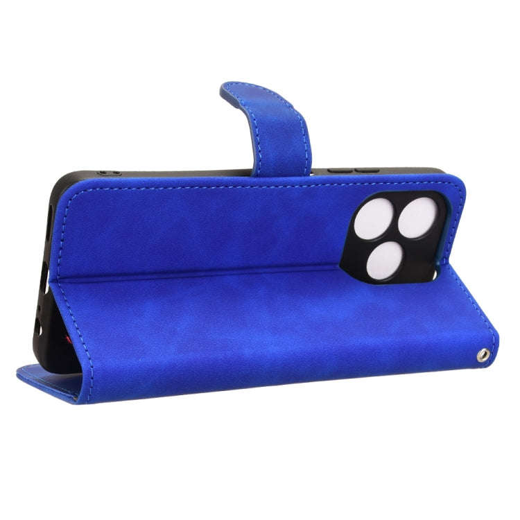 For Oukitel C51 Skin Feel Magnetic Flip Leather Phone Case(Blue)