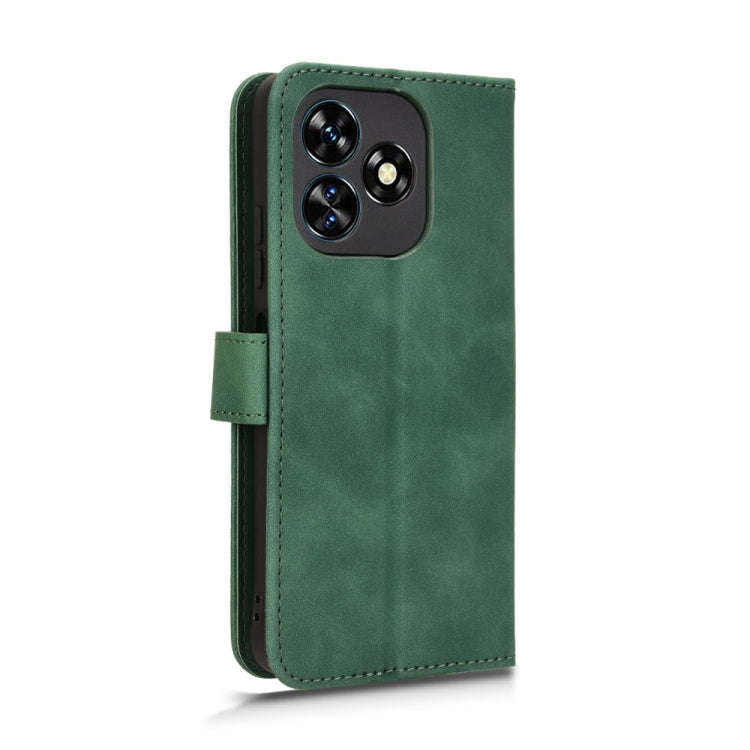 For Oukitel C51 Skin Feel Magnetic Flip Leather Phone Case(Green)