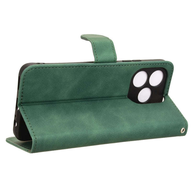 For Oukitel C51 Skin Feel Magnetic Flip Leather Phone Case(Green)
