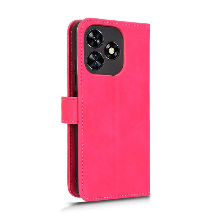 For Oukitel C51 Skin Feel Magnetic Flip Leather Phone Case(Rose Red)
