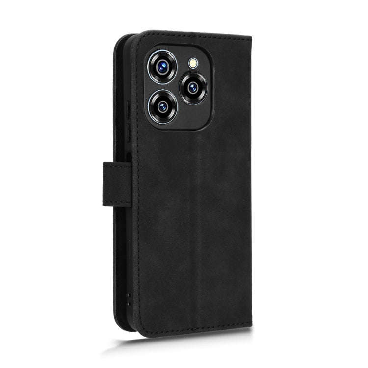 For Oukitel C50 Skin Feel Magnetic Flip Leather Phone Case(Black)