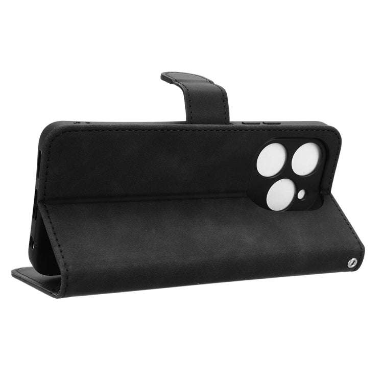 For Oukitel C50 Skin Feel Magnetic Flip Leather Phone Case(Black)