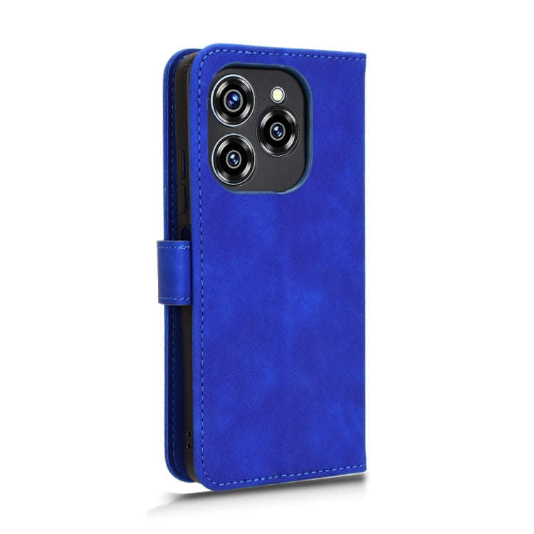 For Oukitel C50 Skin Feel Magnetic Flip Leather Phone Case(Blue)