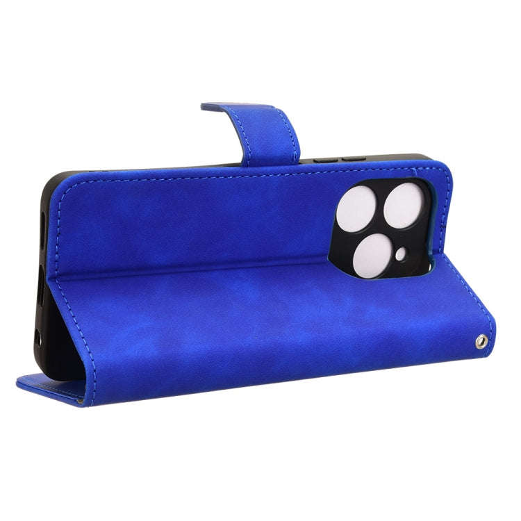 For Oukitel C50 Skin Feel Magnetic Flip Leather Phone Case(Blue)