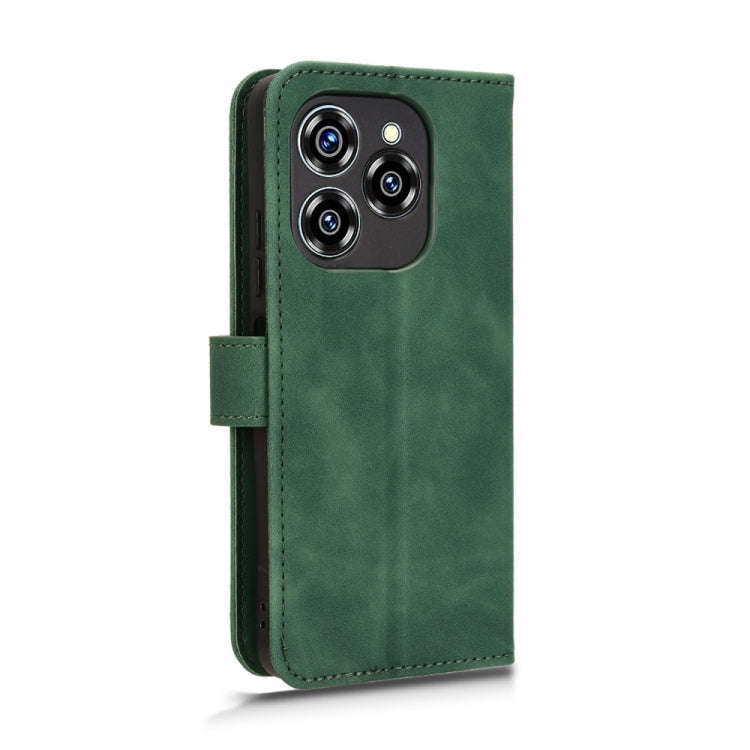 For Oukitel C50 Skin Feel Magnetic Flip Leather Phone Case(Green)