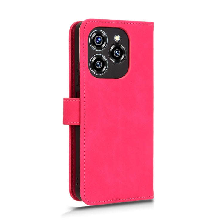 For Oukitel C50 Skin Feel Magnetic Flip Leather Phone Case(Rose Red)