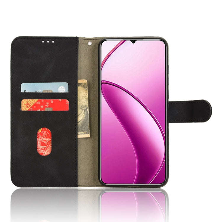 For Oukitel C53 Skin Feel Magnetic Flip Leather Phone Case(Black)