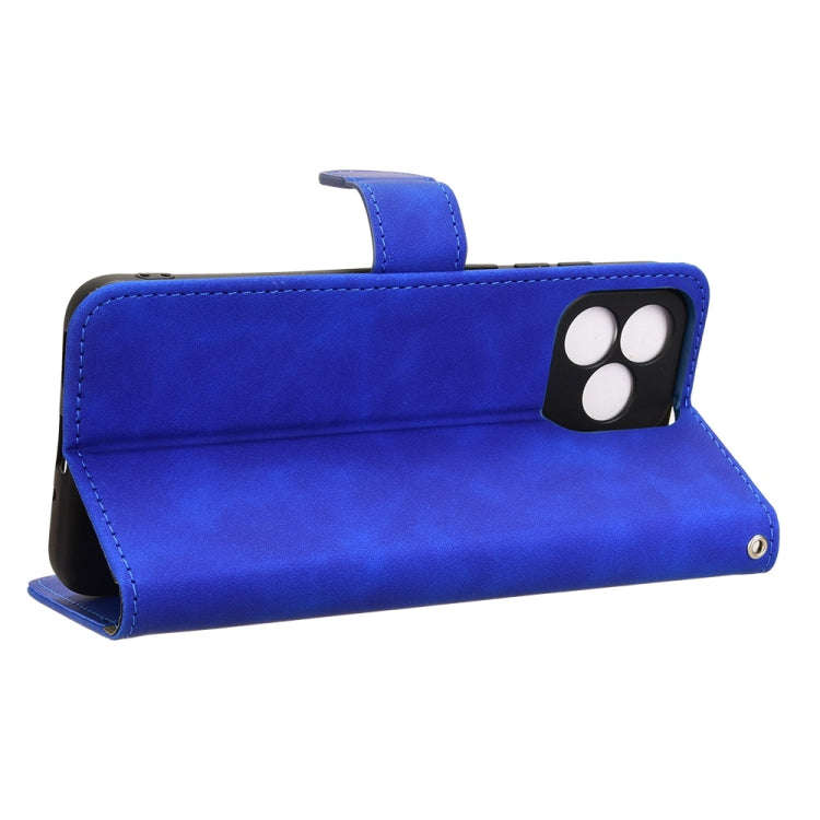 For Oukitel C53 Skin Feel Magnetic Flip Leather Phone Case(Blue)
