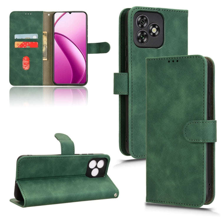 For Oukitel C53 Skin Feel Magnetic Flip Leather Phone Case(Green)
