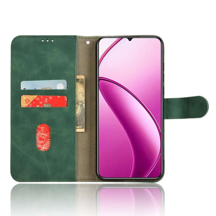 For Oukitel C53 Skin Feel Magnetic Flip Leather Phone Case(Green)