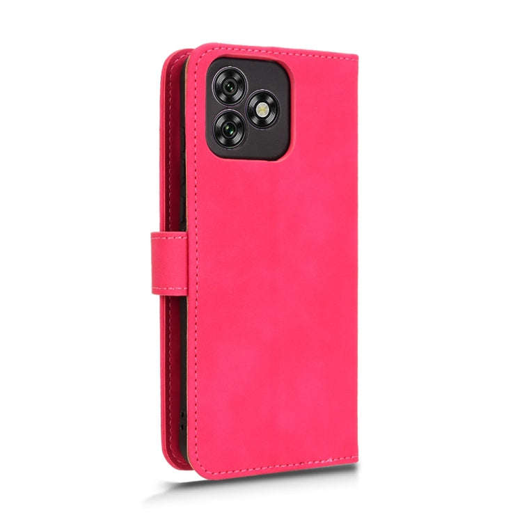 For Oukitel C53 Skin Feel Magnetic Flip Leather Phone Case(Rose Red)