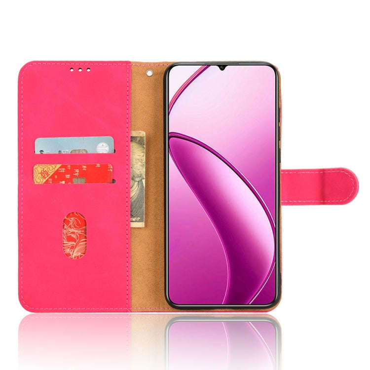For Oukitel C53 Skin Feel Magnetic Flip Leather Phone Case(Rose Red)