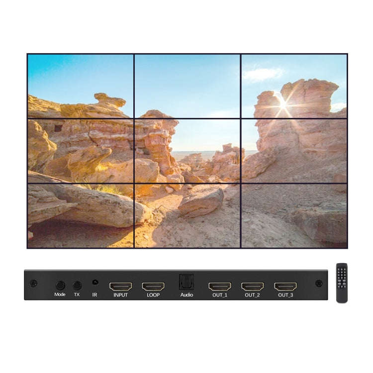 NK-330 3x3 4K 9 Screen HDMI DVI TV Video Wall Controller Splitter Multi Video Screen Processor Sp...