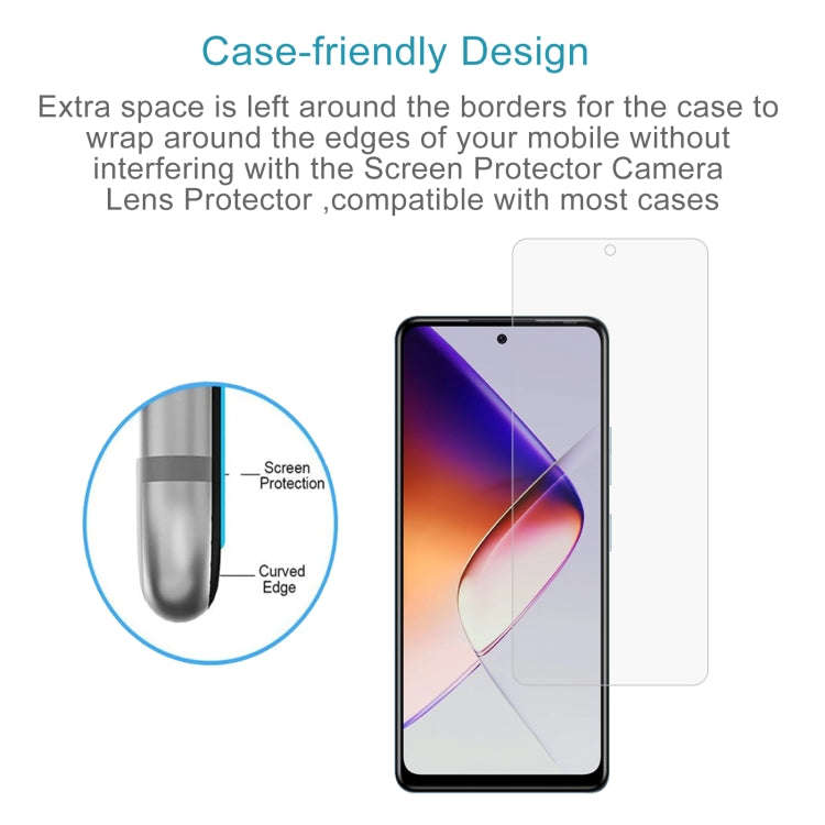 For Infinix Note 40X 5G 10pcs 0.26mm 9H 2.5D Tempered Glass Film