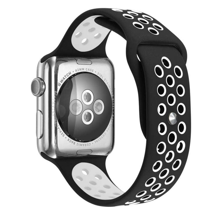 For Apple Watch Series 7 41mm / 6 & SE & 5 & 4 40mm / 3 & 2 & 1 38mm Sport Silicone Watch Band St...