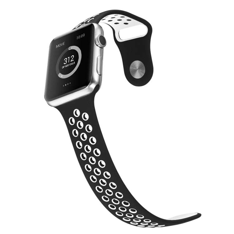 For Apple Watch Series 7 41mm / 6 & SE & 5 & 4 40mm / 3 & 2 & 1 38mm Sport Silicone Watch Band St...