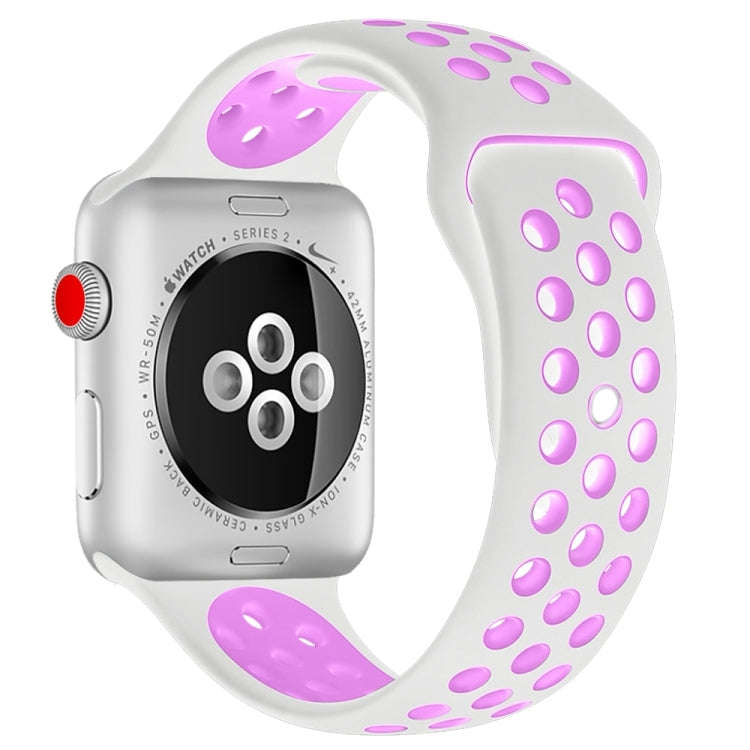 For Apple Watch Series 7 41mm / 6 & SE & 5 & 4 40mm / 3 & 2 & 1 38mm Sport Silicone Watch Band St...