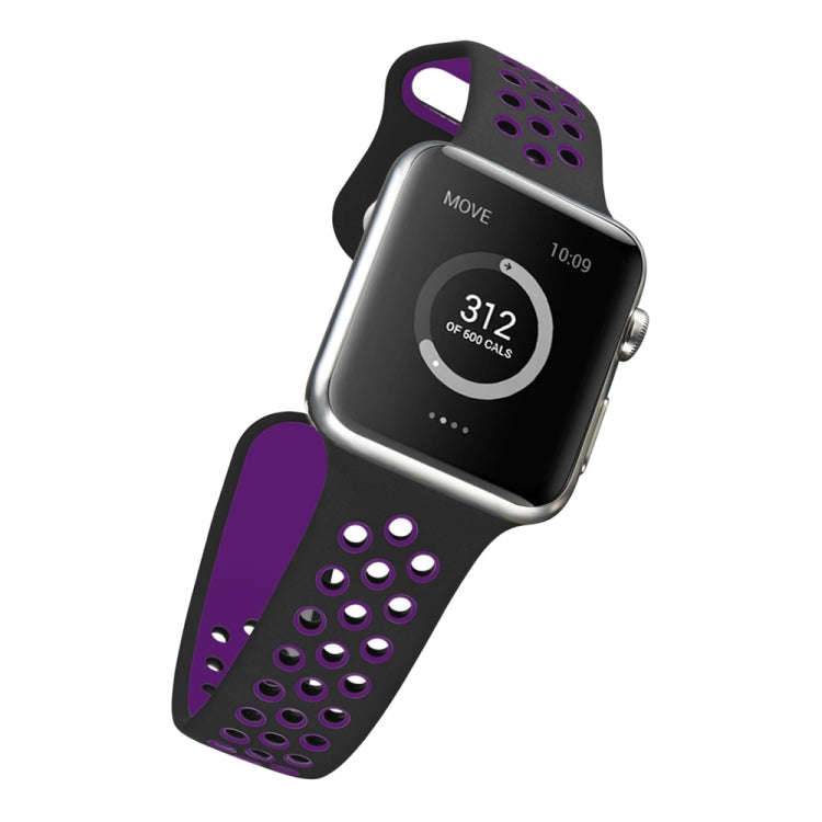 For Apple Watch Series 7 41mm / 6 & SE & 5 & 4 40mm / 3 & 2 & 1 38mm Sport Silicone Watch Band St...